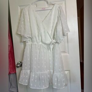 Pink Lily Picture perfect moments white dress Size 2x